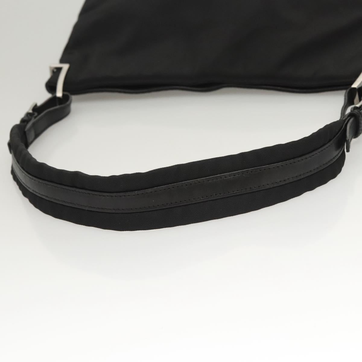 GUCCI Shoulder Bag Nylon Black Silver 001 3193 2853 Auth ep8821