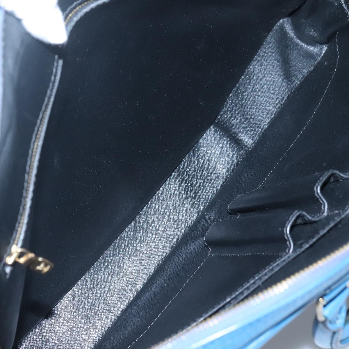 LOUIS VUITTON Epi Porte Documents Voyage Business Bag Blue M54475 Auth ep8830