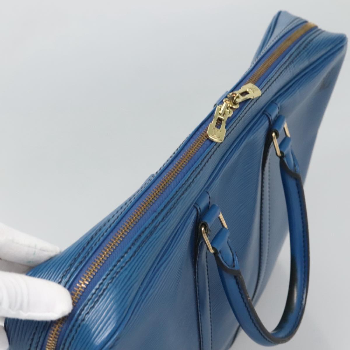 LOUIS VUITTON Epi Porte Documents Voyage Business Bag Blue M54475 Auth ep8830