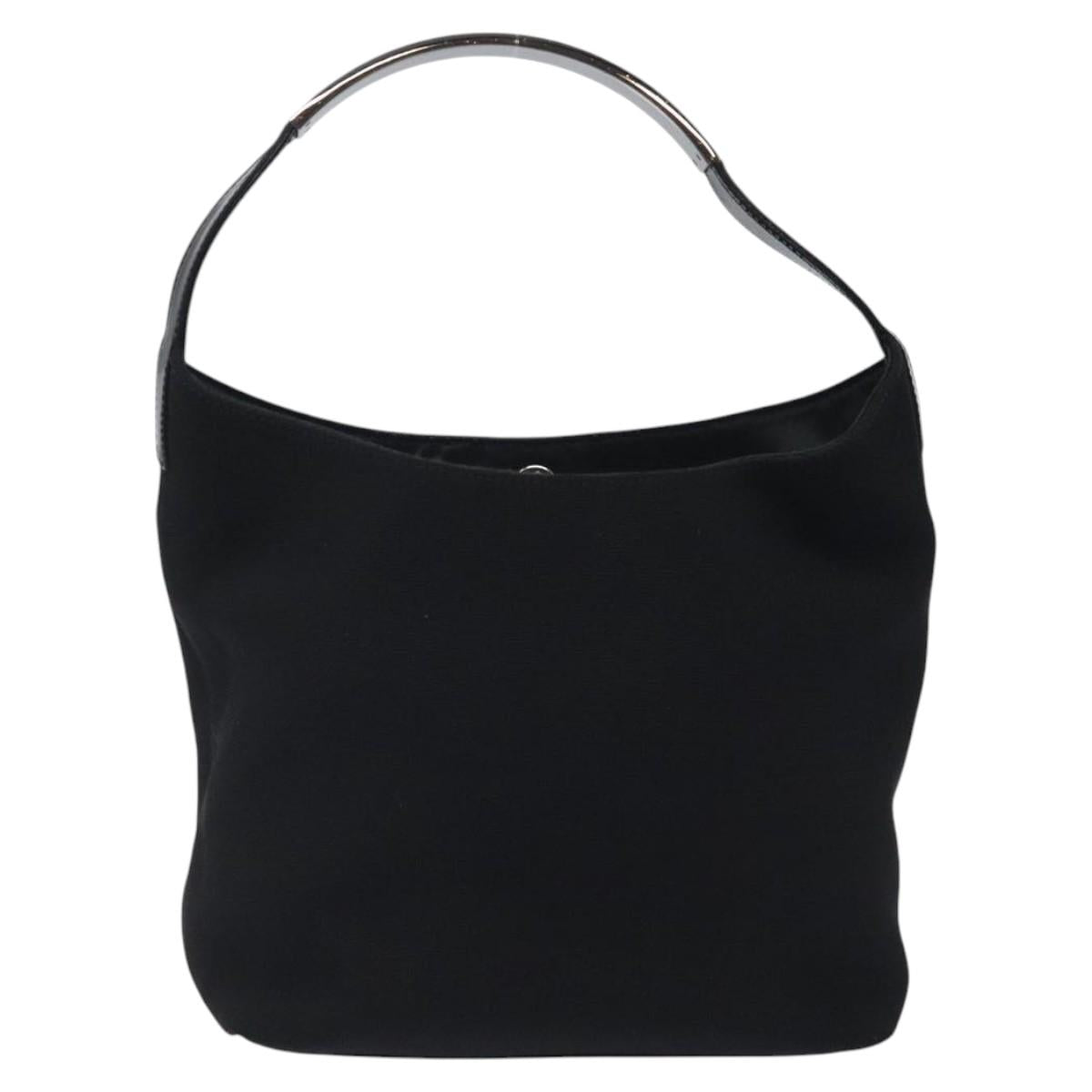 GUCCI Hand Bag Canvas Silver Black 001 3298 3444 Auth ep8831