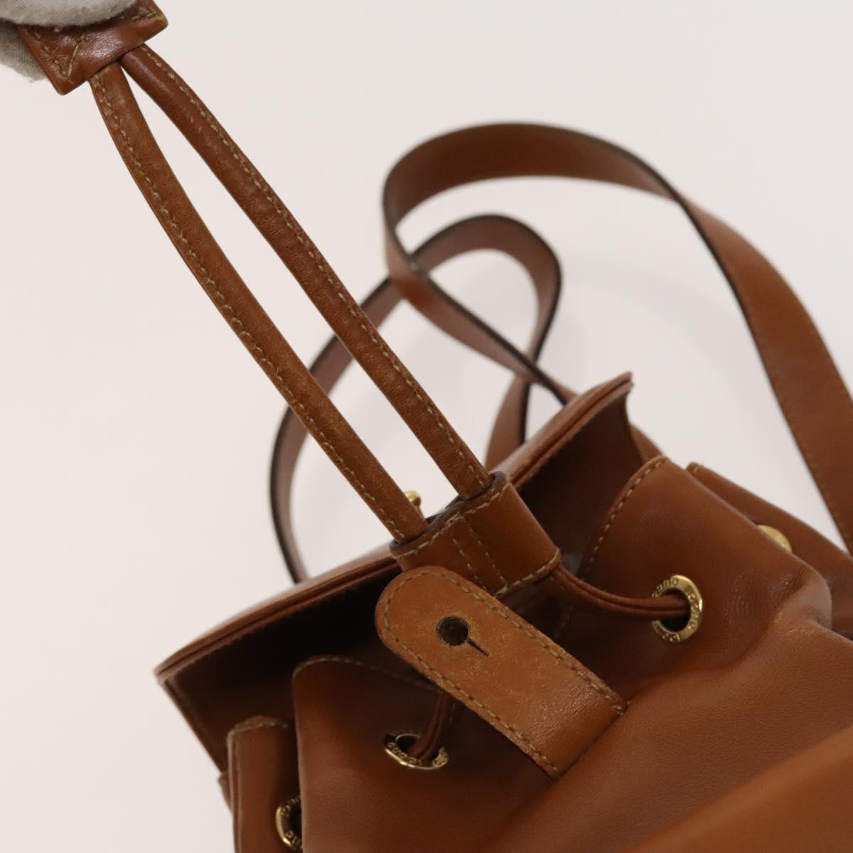 GUCCI Bamboo Backpack Leather Brown Gold 003 1956 0030 Auth ep8855