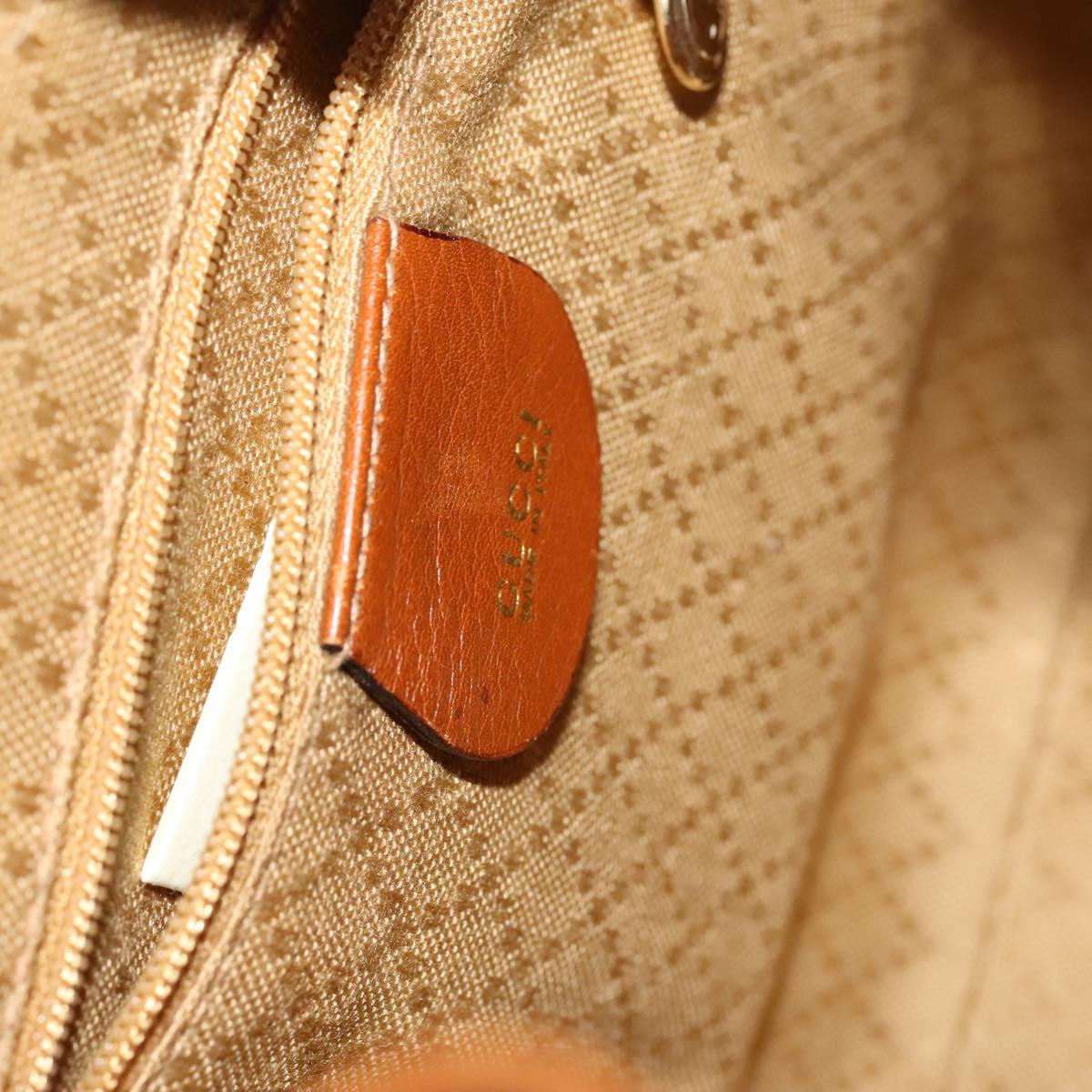 GUCCI Bamboo Backpack Leather Brown Gold 003 1956 0030 Auth ep8855