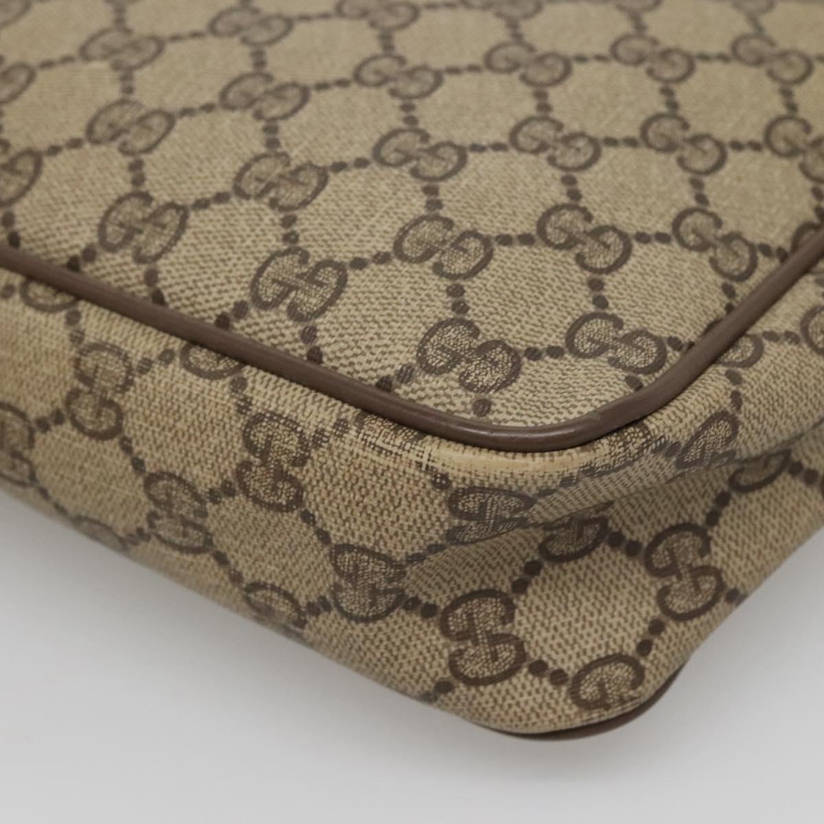 GUCCI GG Supreme Clutch Bag PVC Beige 89 01 044 Auth ep8864