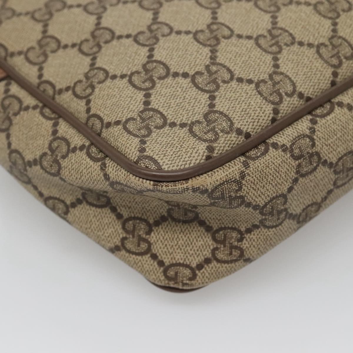 GUCCI GG Supreme Clutch Bag PVC Beige 89 01 044 Auth ep8864