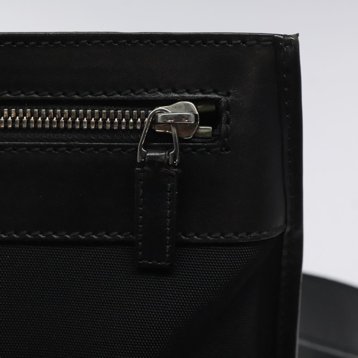 GUCCI Shoulder Bag Nylon Black Silver 92560 Auth ep8886