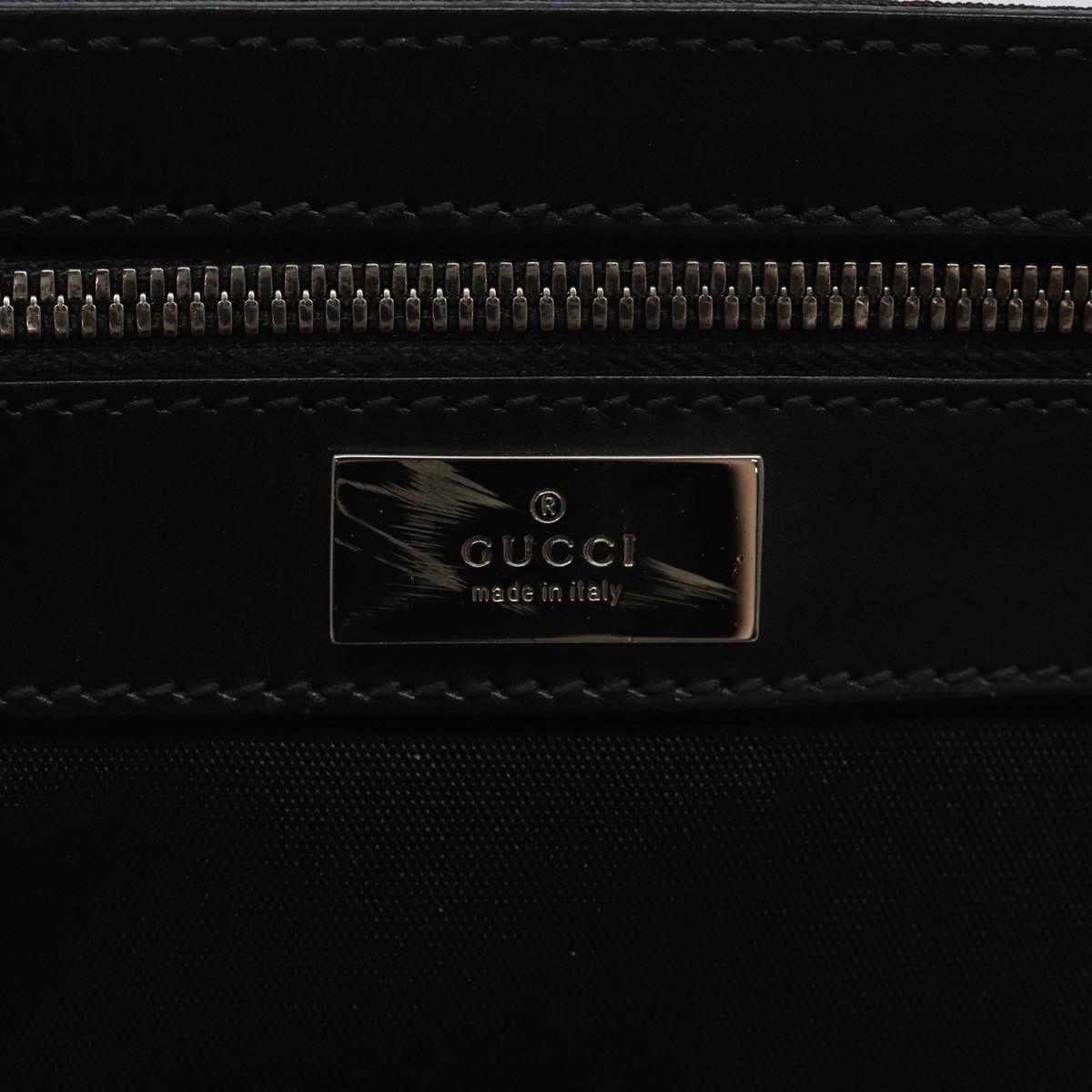 GUCCI Shoulder Bag Nylon Black Silver 92560 Auth ep8886