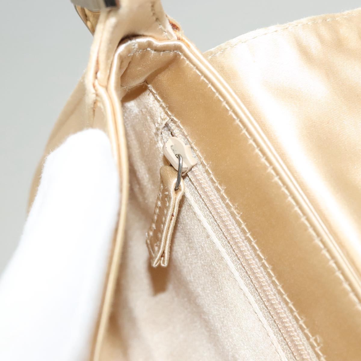 GUCCI Chain Shoulder Bag Satin Gold 007 1705 2033 Auth ep8929