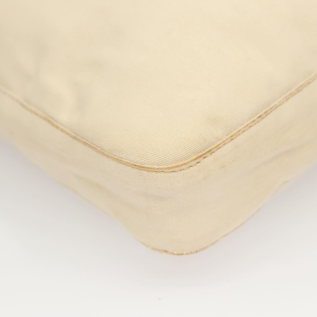 FENDI Shoulder Bag Canvas White Auth ep8951