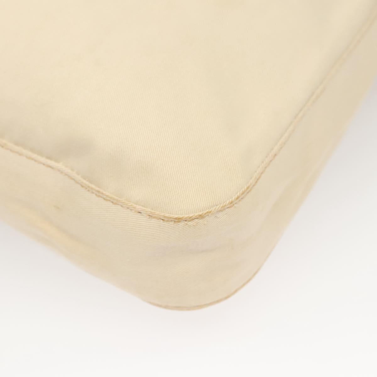 FENDI Shoulder Bag Canvas White Auth ep8951