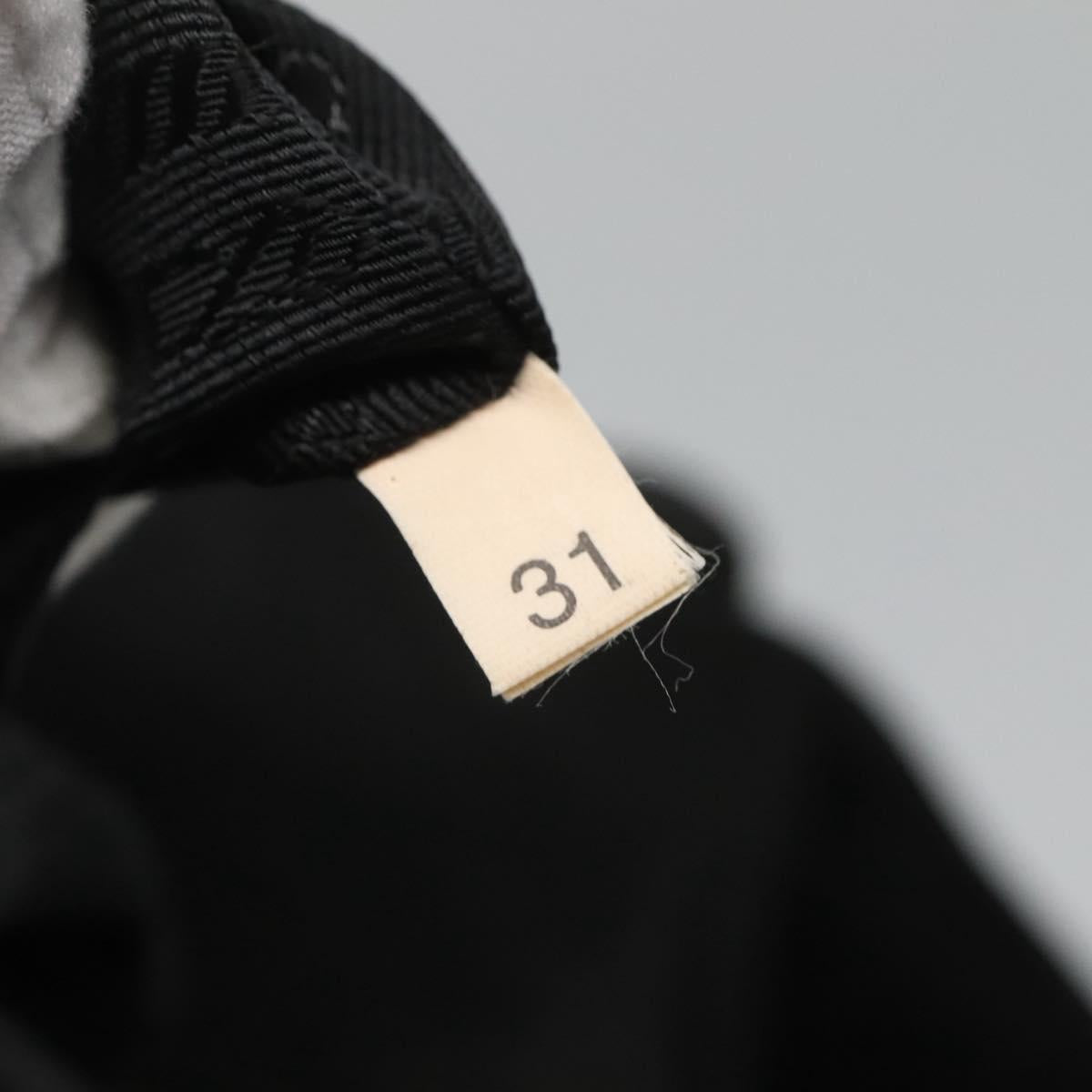 PRADA Tote Bag Nylon Black Silver Auth ep8954