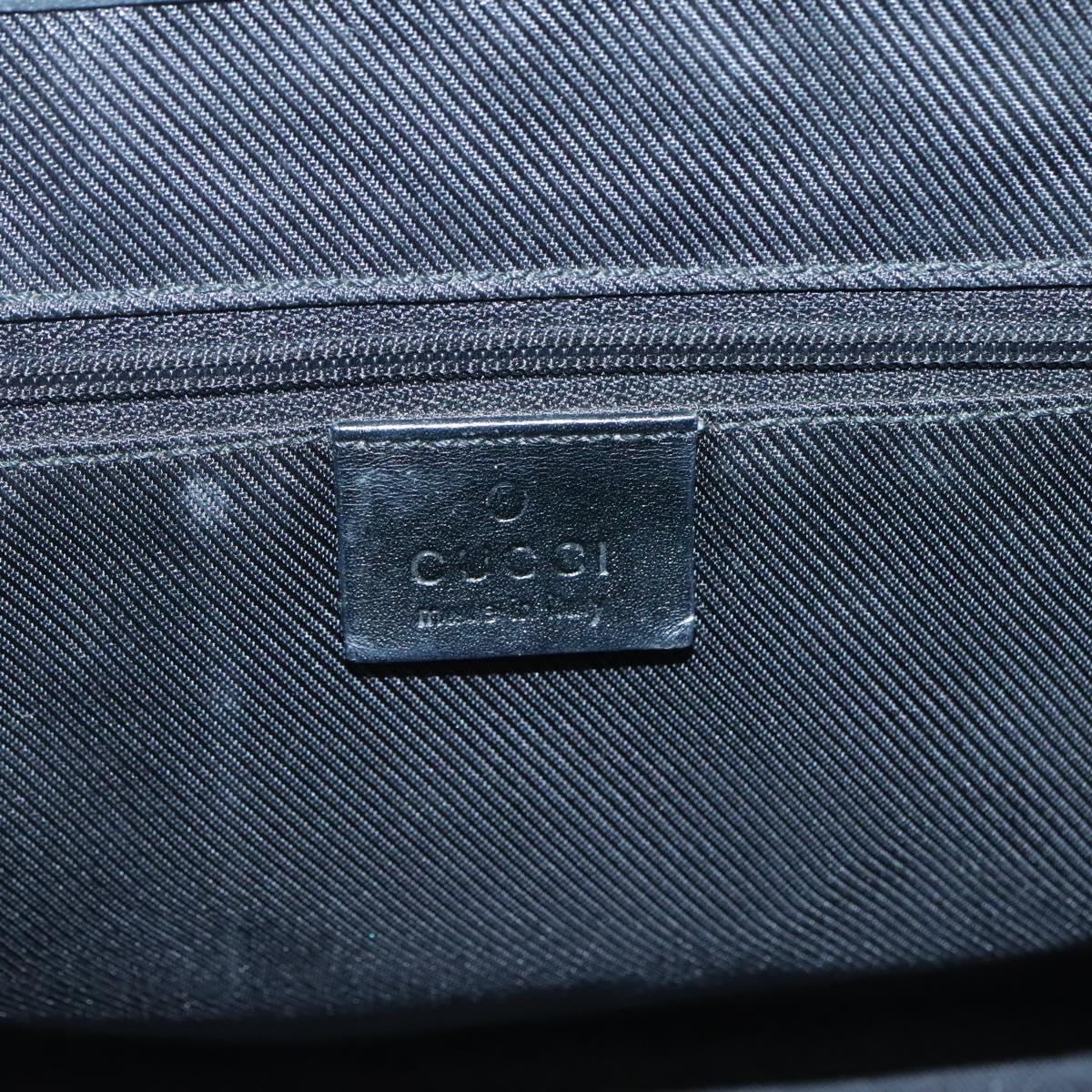GUCCI GG Canvas Jackie Hand Bag Black Silver 002 1073 Auth ep8992