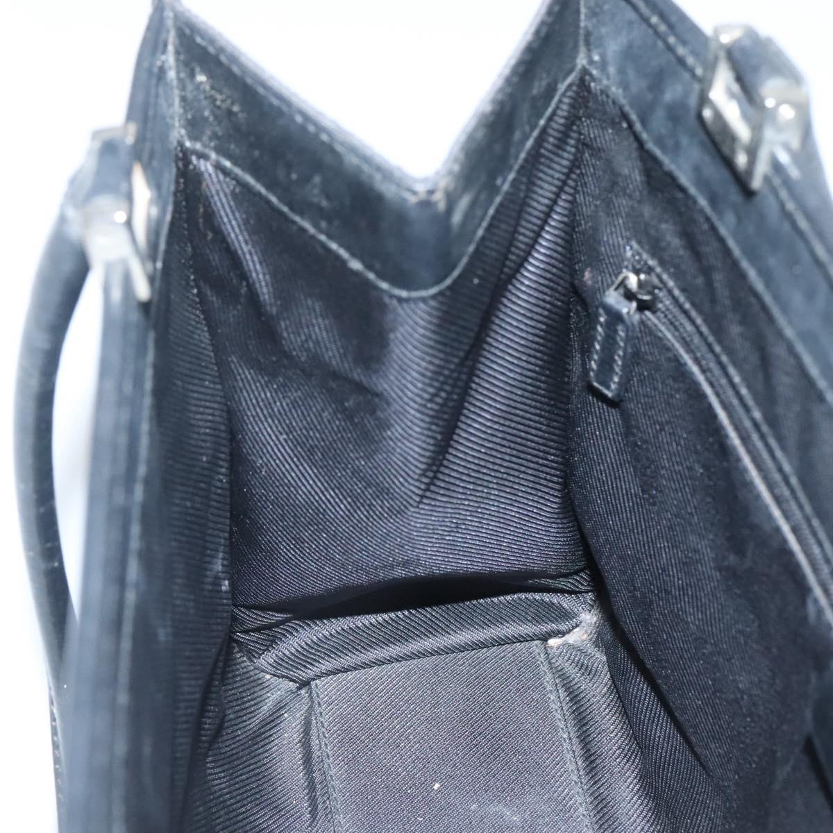 GUCCI GG Canvas Jackie Hand Bag Black Silver 002 1073 Auth ep8992