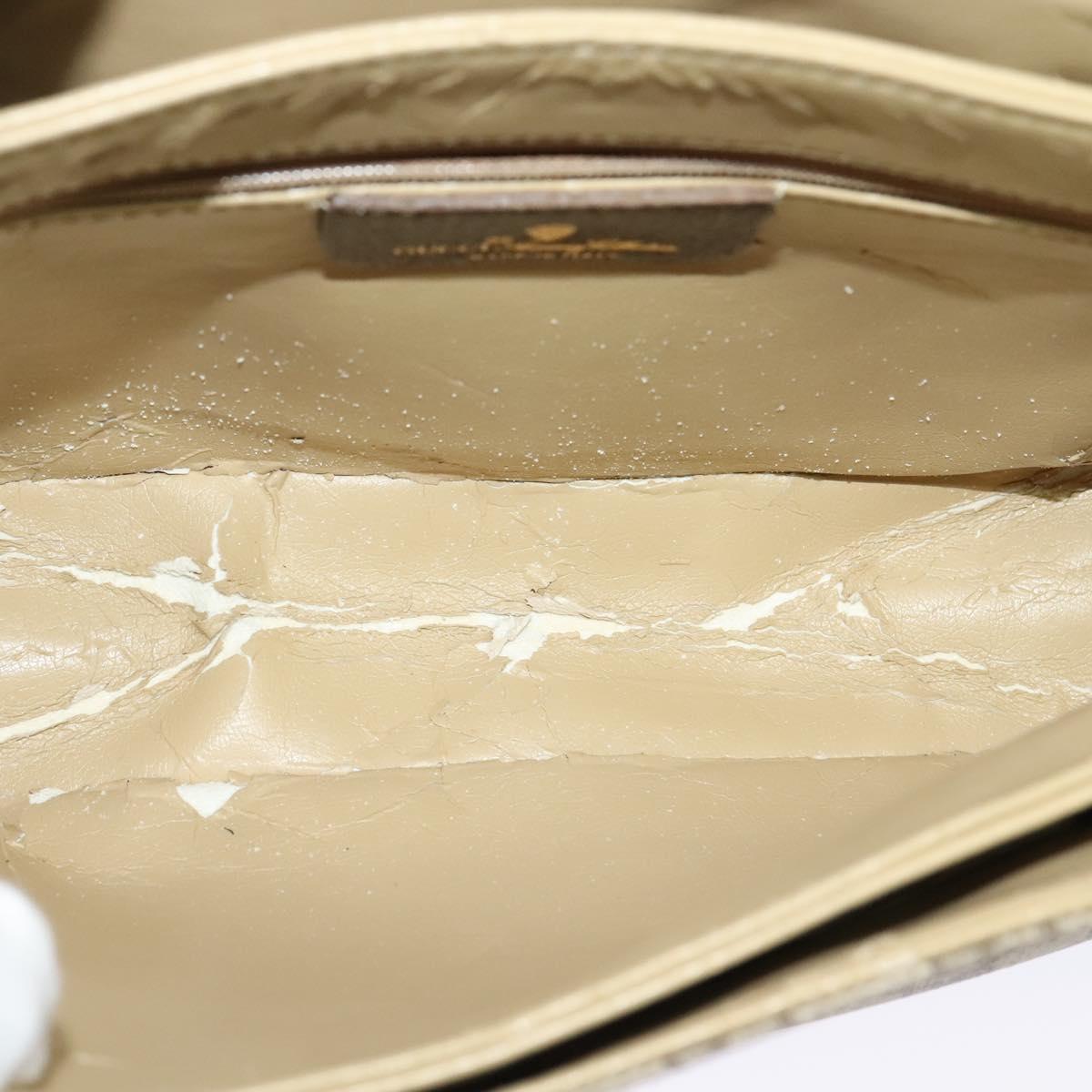 GUCCI GG Supreme Web Sherry Line Bag PVC Beige Gold 164 02 084 Auth ep9049