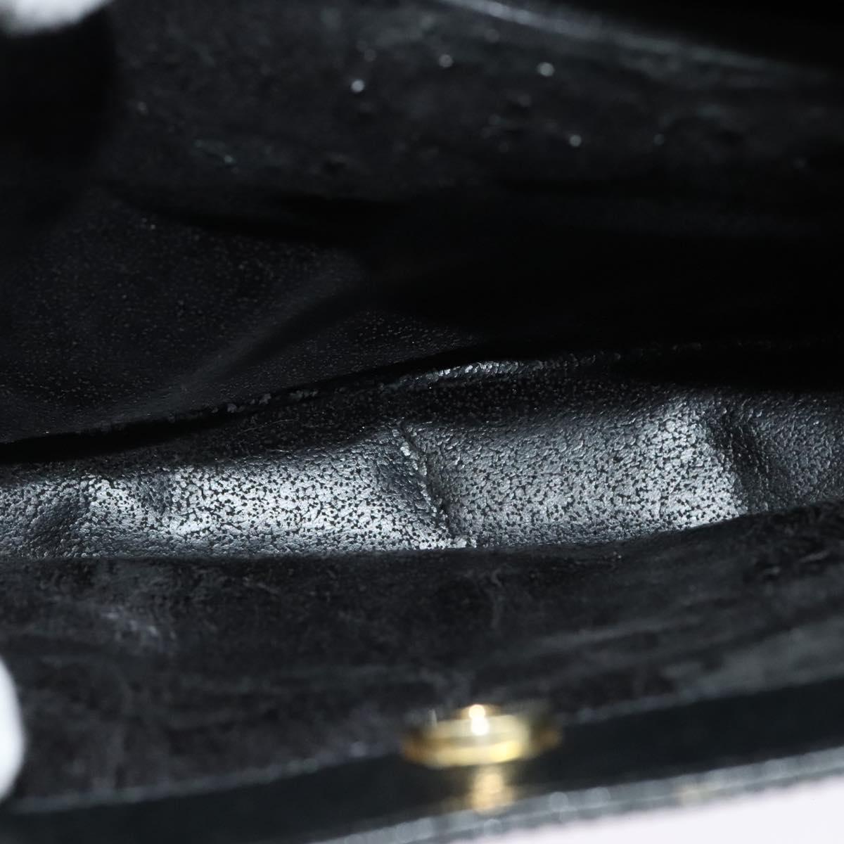 GUCCI Bamboo Hand Bag Suede Black Gold 002 1095 0260 Auth ep9070
