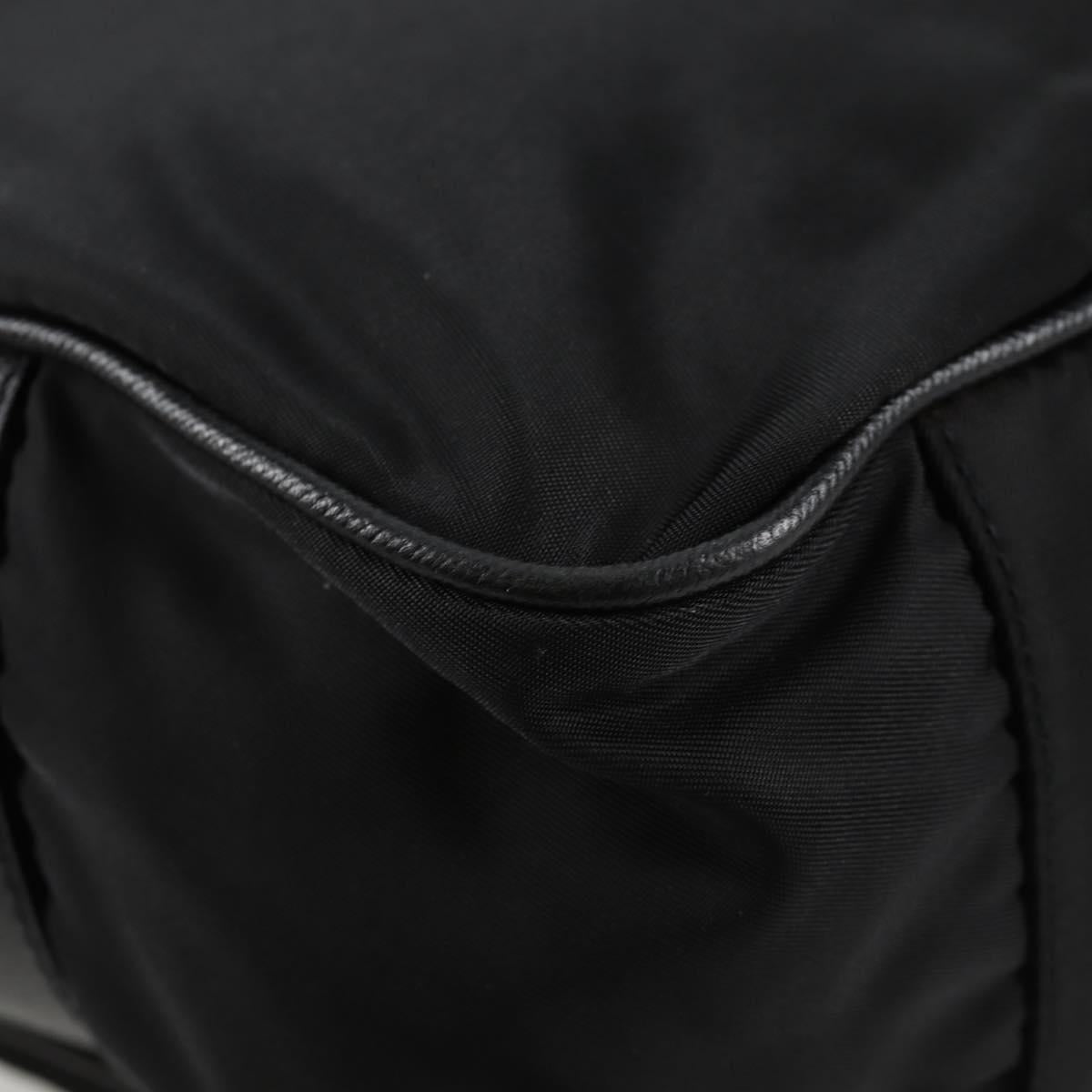 PRADA Shoulder Bag Nylon Black Silver Auth ep9086V