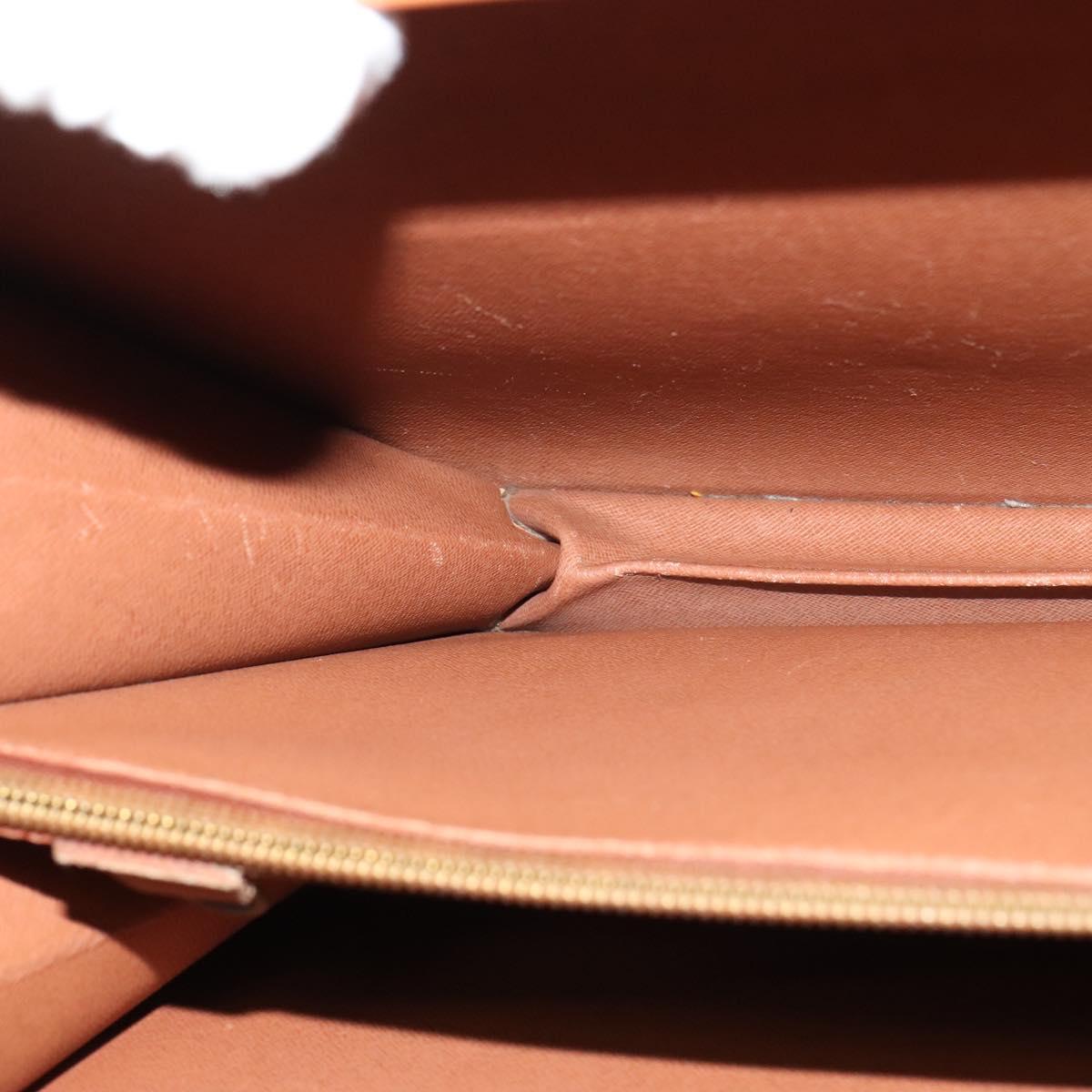 LOUIS VUITTON Epi Serviette Fermoir Business Bag Zipangu Gold M54358 Auth ep9100