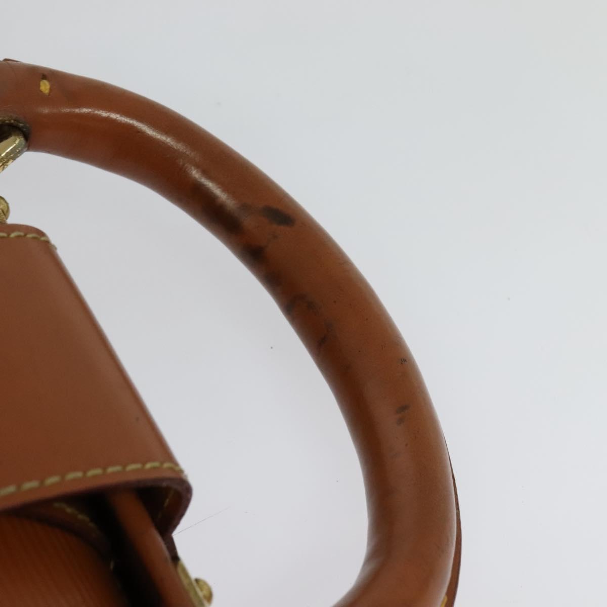 LOUIS VUITTON Epi Serviette Fermoir Business Bag Zipangu Gold M54358 Auth ep9100