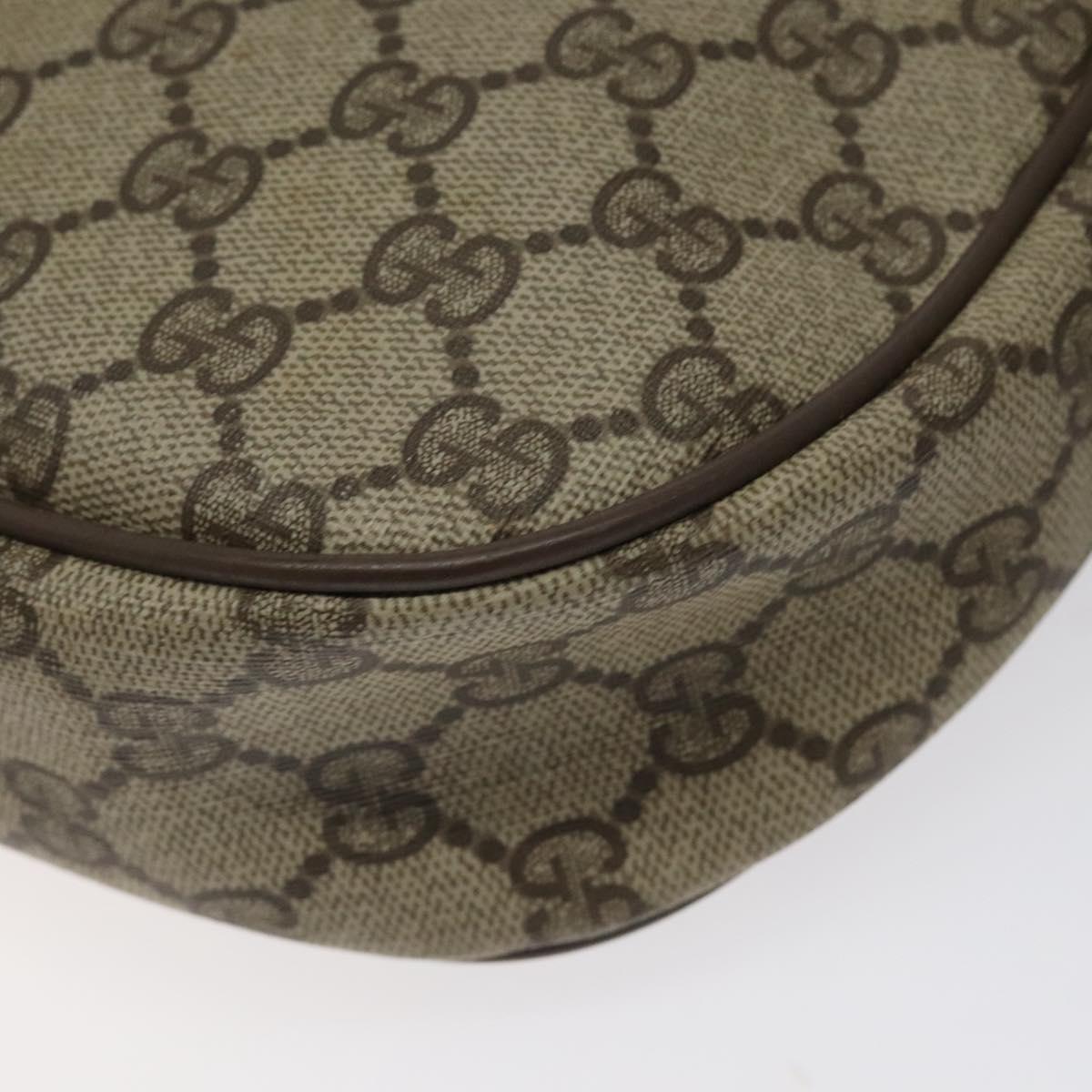 GUCCI GG Supreme Web Sherry Line Clutch Bag PVC Beige 89 01 034 Auth ep9131
