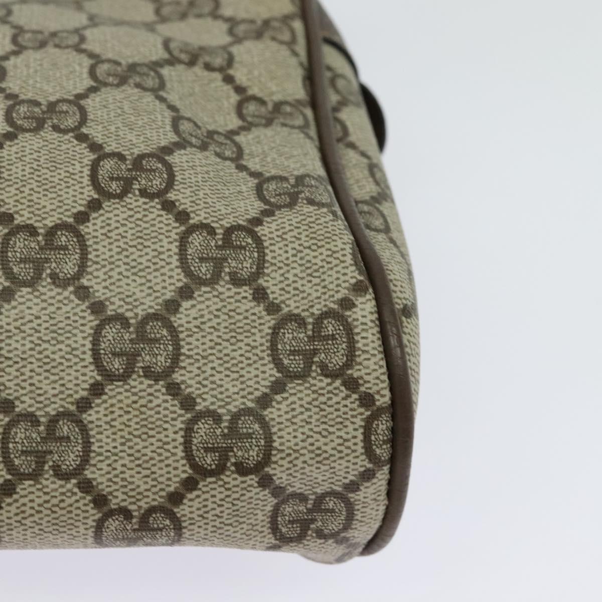 GUCCI GG Supreme Web Sherry Line Clutch Bag PVC Beige 22 01 012 Auth ep9158