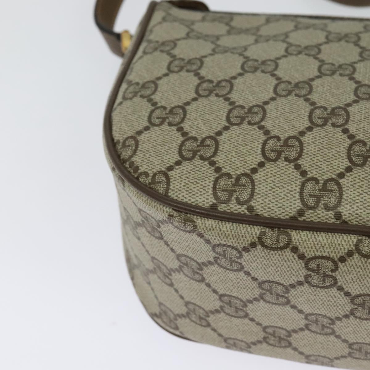 GUCCI GG Supreme Web Sherry Line Bag PVC Beige Gold 89 02 032 Auth ep9160