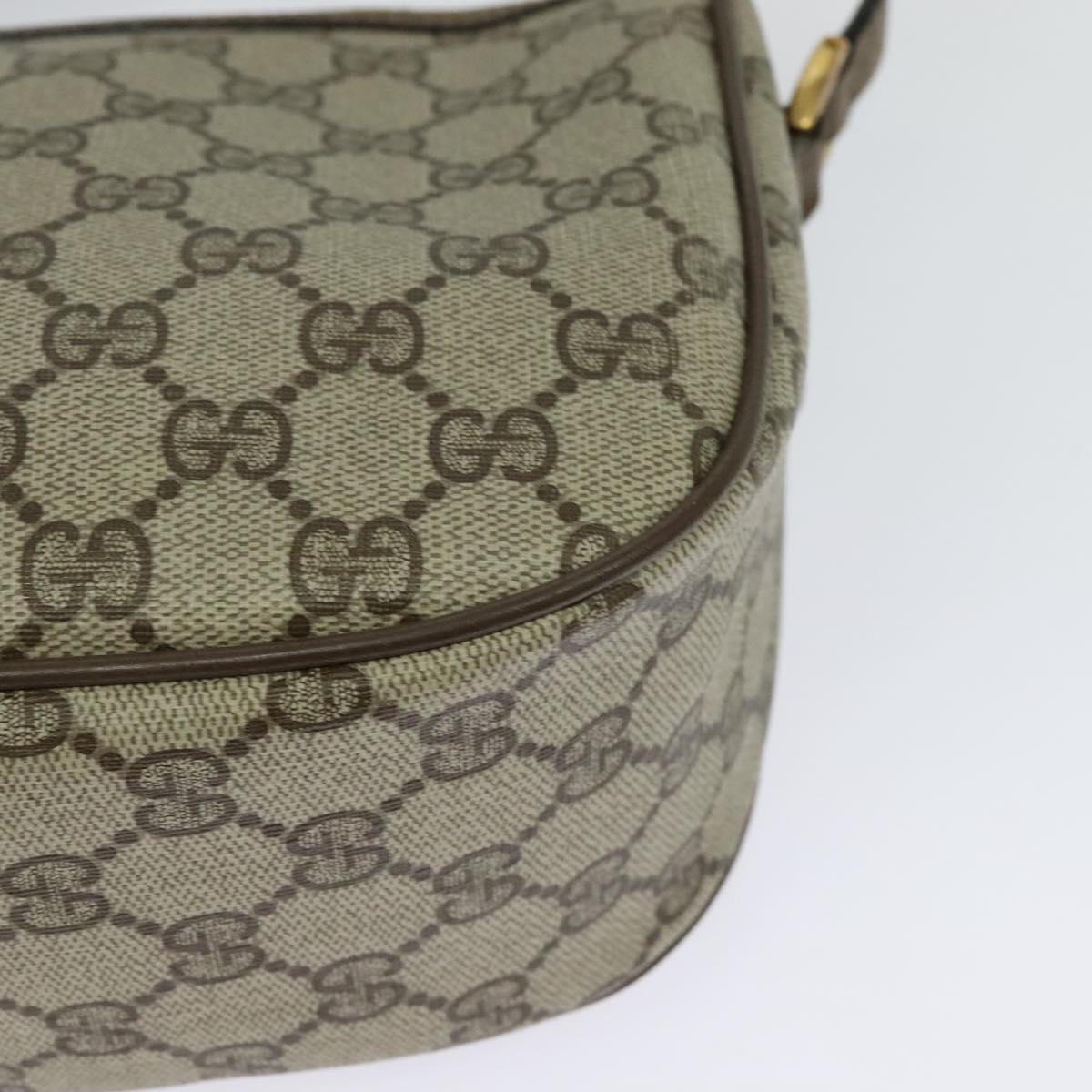 GUCCI GG Supreme Web Sherry Line Bag PVC Beige Gold 89 02 032 Auth ep9160