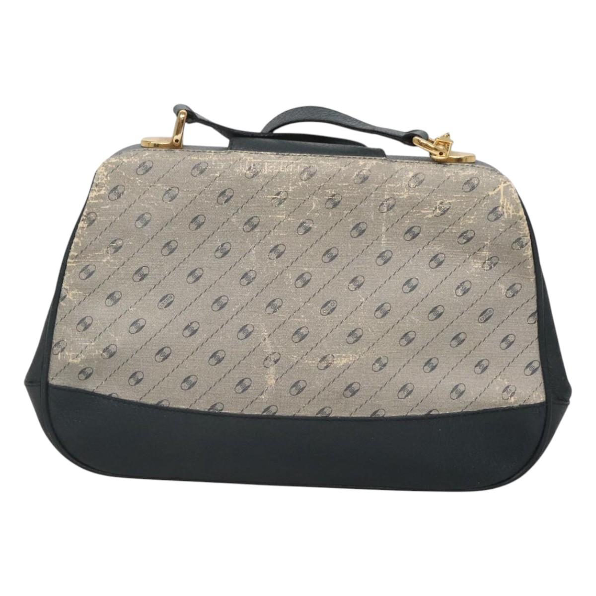 GUCCI Shoulder Bag PVC Leather Navy Gold 116 02 107 Auth ep9165