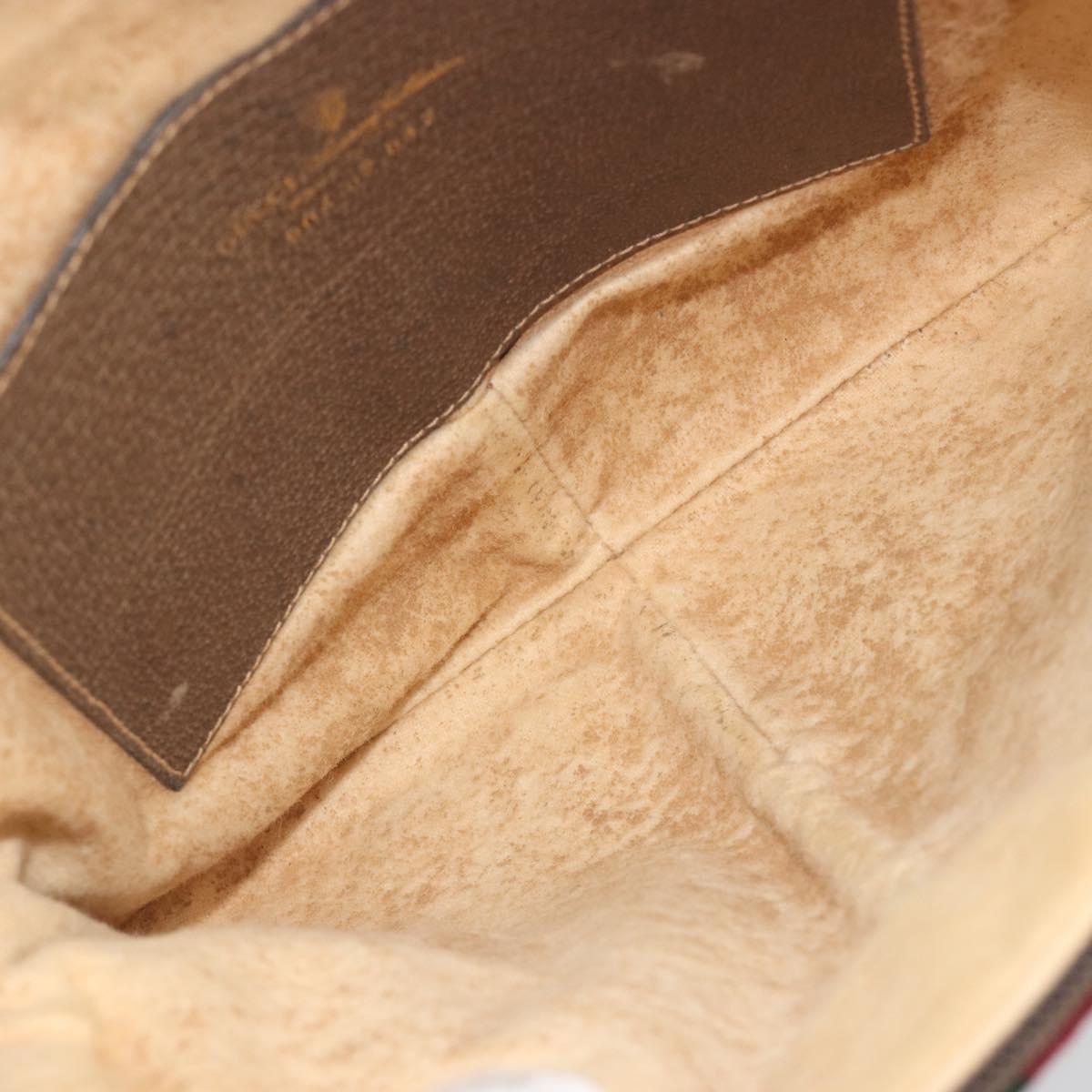 GUCCI GG Supreme Web Sherry Line Shoulder Bag PVC Beige 904 02 047 Auth ep9173