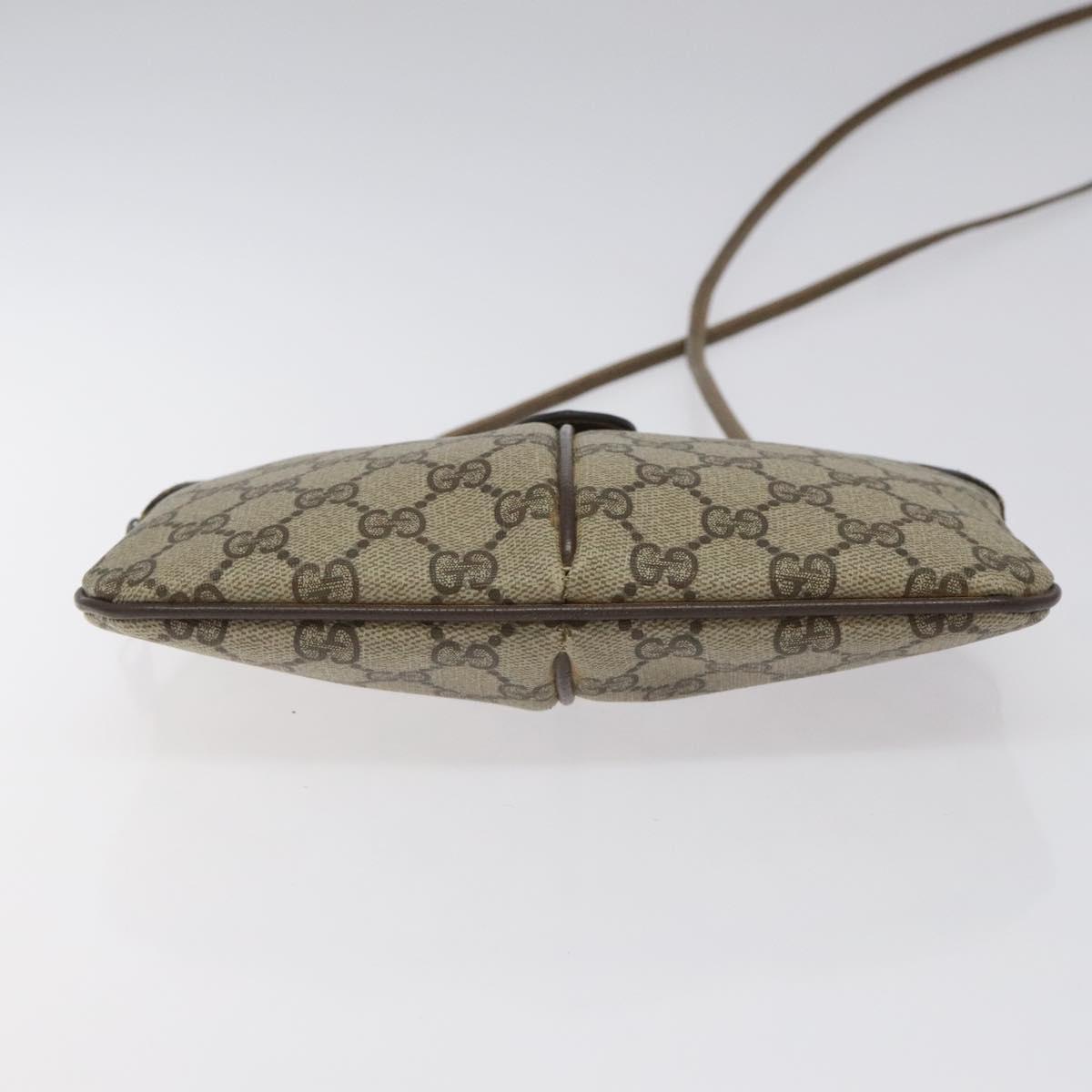 GUCCI GG Supreme Web Sherry Line Shoulder Bag PVC Beige 904 02 047 Auth ep9173