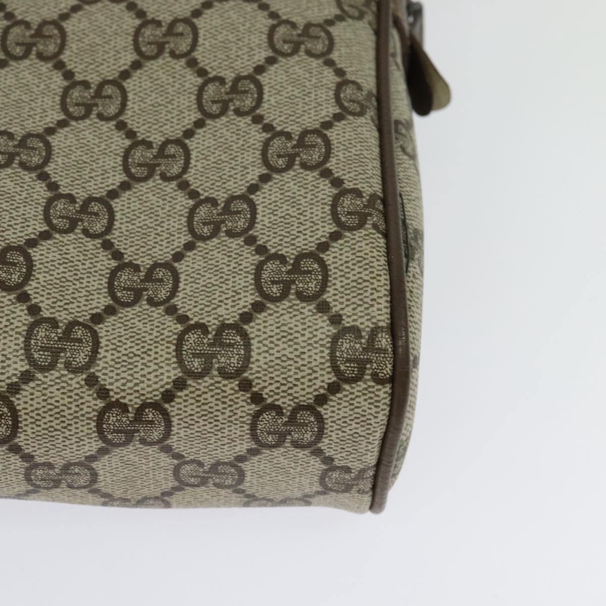 GUCCI GG Supreme Web Sherry Line Clutch Bag PVC Beige 89 01 012 Auth ep9182