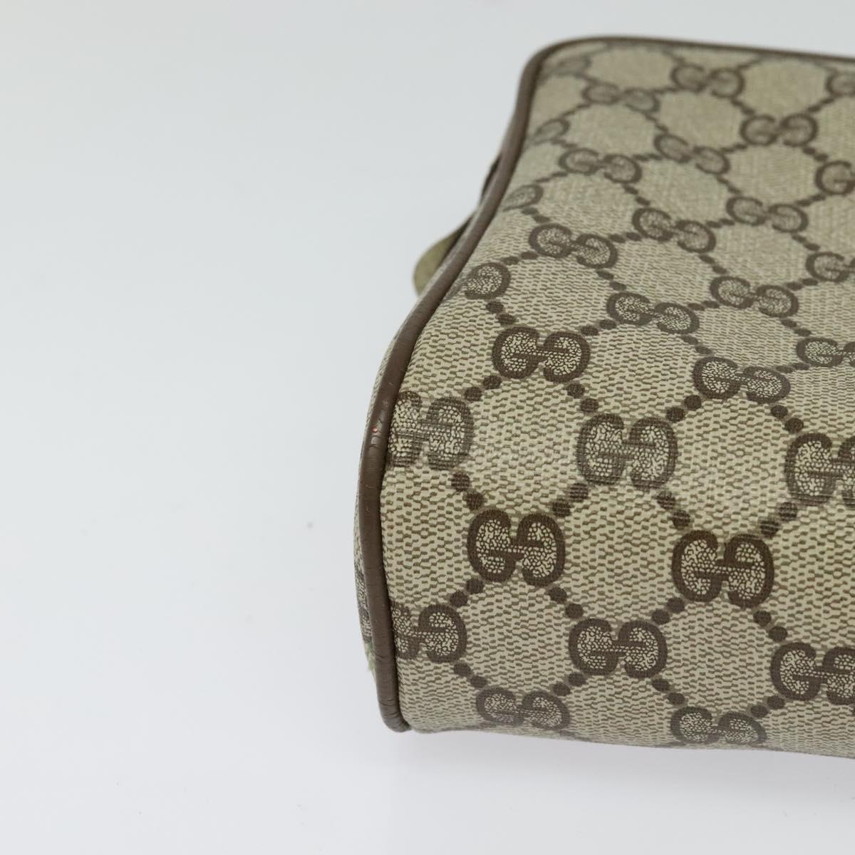 GUCCI GG Supreme Web Sherry Line Clutch Bag PVC Beige 89 01 012 Auth ep9182