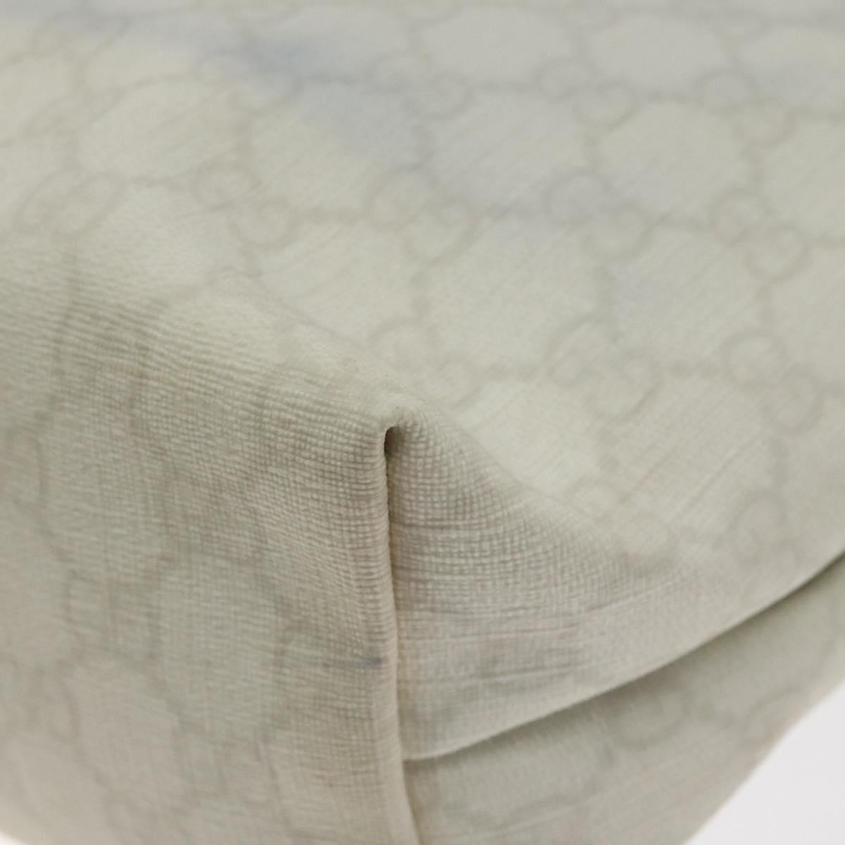 GUCCI GG Supreme Tote Bag PVC White Gold 189897 Auth ep9198