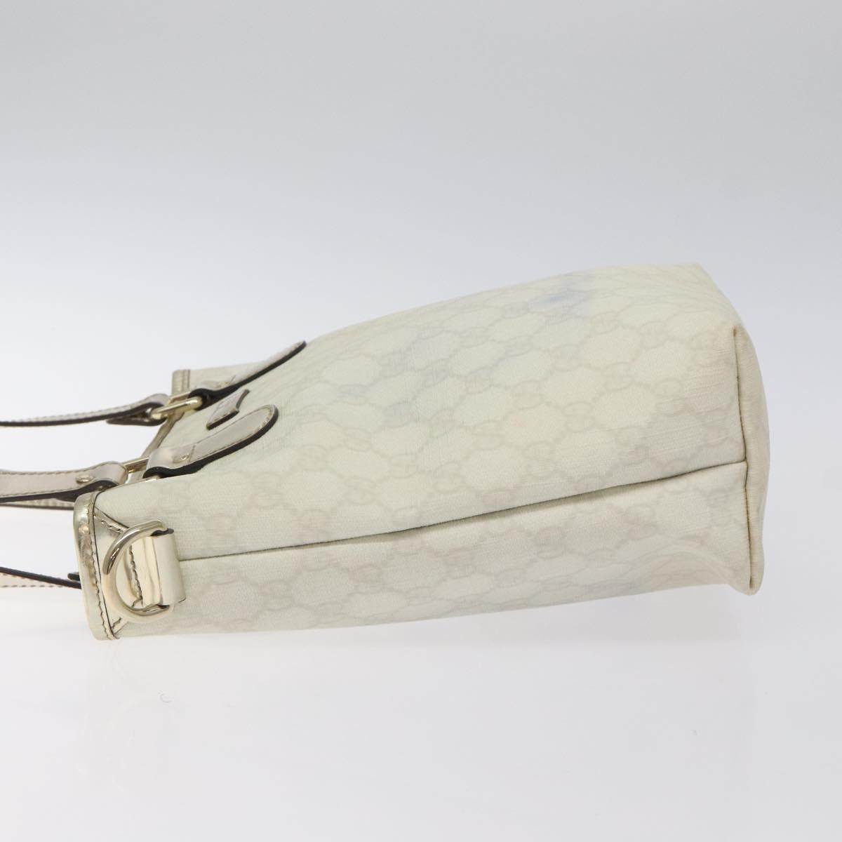 GUCCI GG Supreme Tote Bag PVC White Gold 189897 Auth ep9198