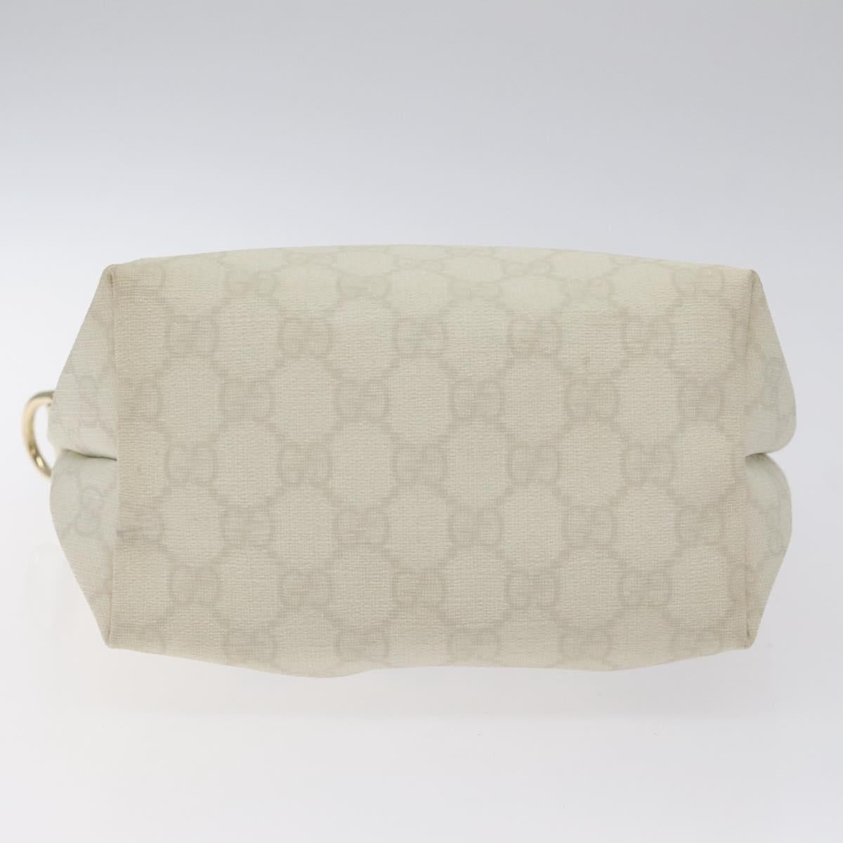 GUCCI GG Supreme Tote Bag PVC White Gold 189897 Auth ep9198
