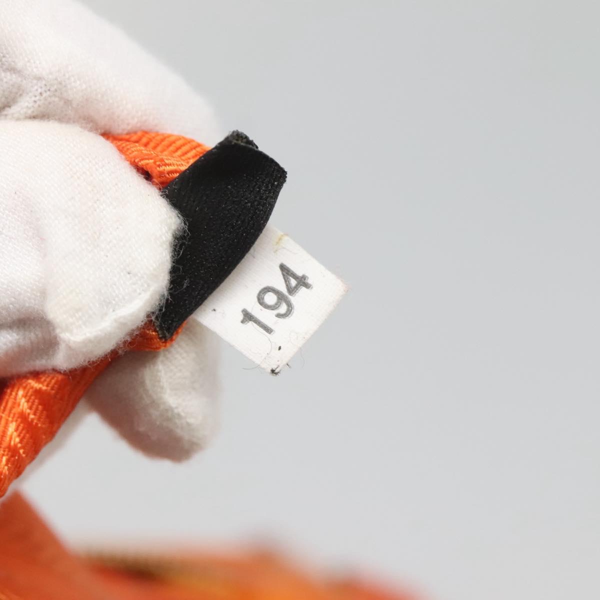 PRADA Tote Bag Nylon 2way Orange Gold Auth ep9199