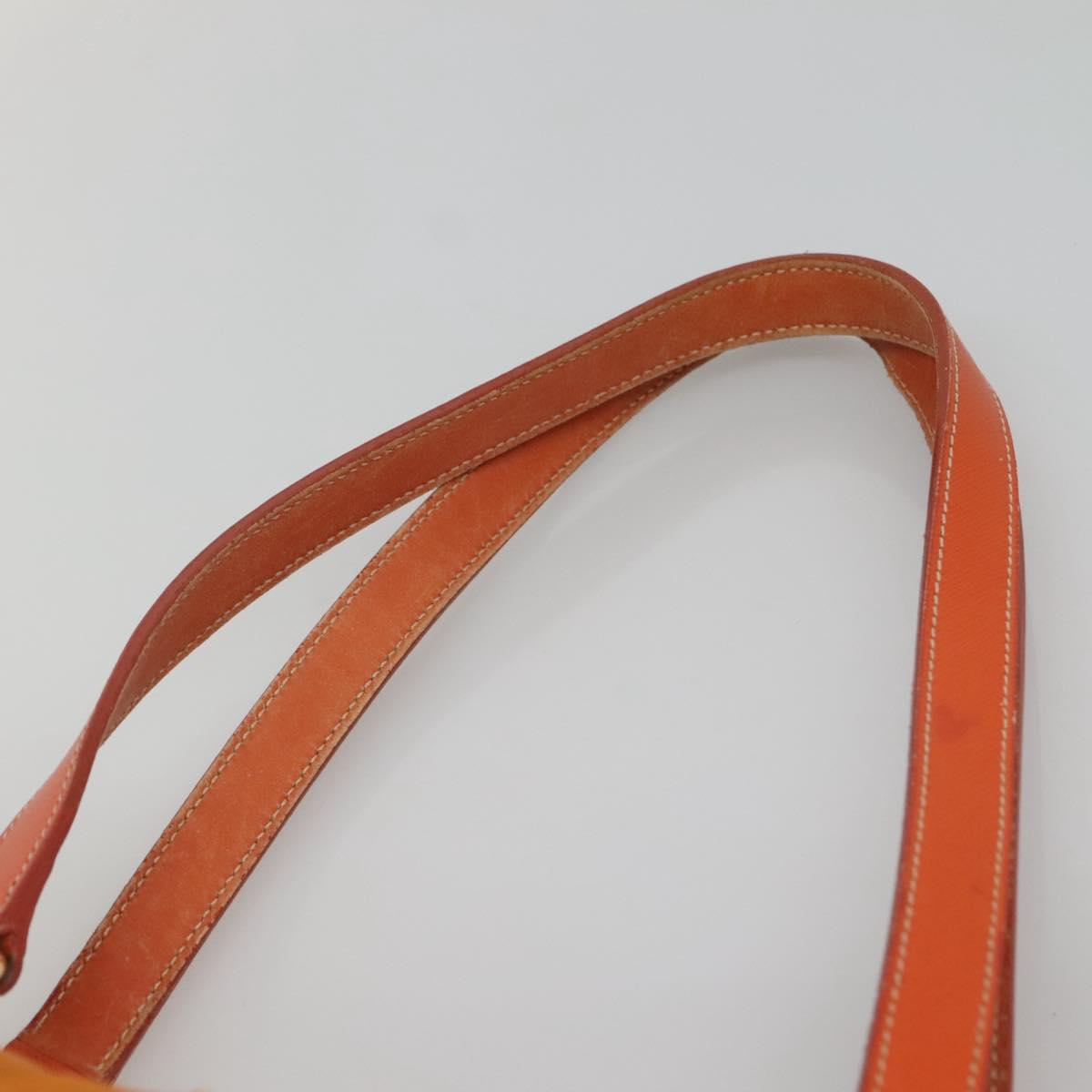PRADA Tote Bag Nylon 2way Orange Gold Auth ep9199