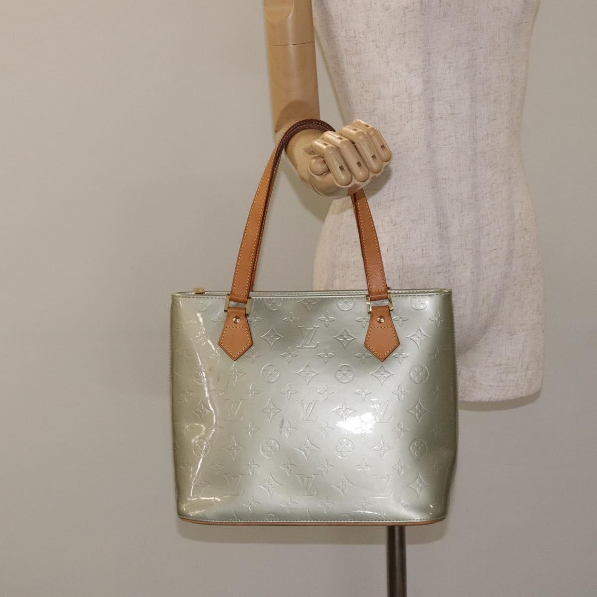 LOUIS VUITTON Monogram Vernis Houston Hand Bag Gris M91053 LV Auth ep9212