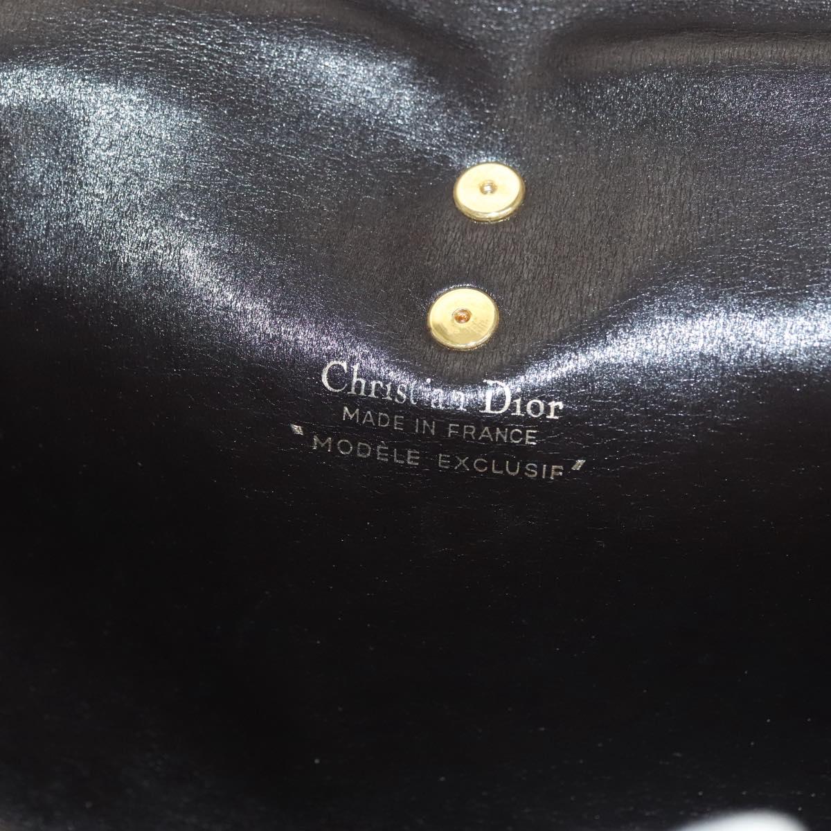Christian Dior Trotter Canvas Shoulder Bag Brown Gold Auth ep9243