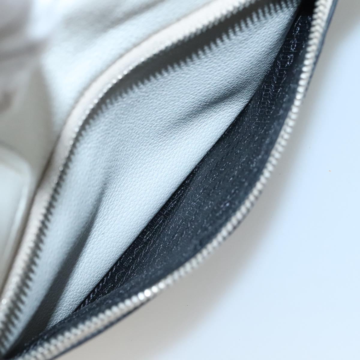 PRADA Tote Bag Leather White Silver Auth ep9305