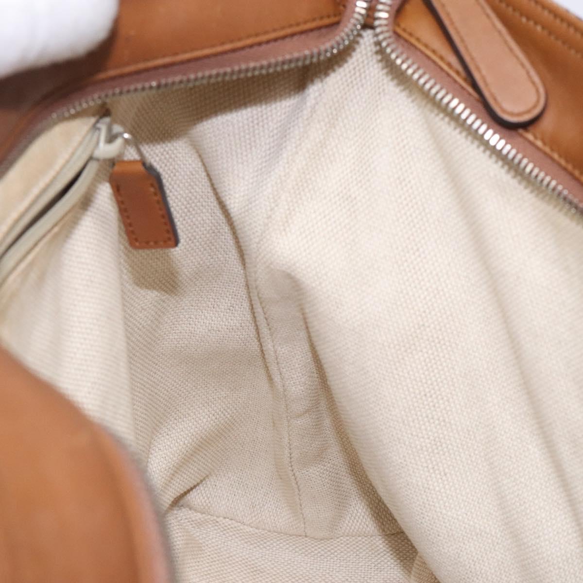 GUCCI GG Canvas Web Sherry Line Shoulder Bag Beige Silver 308930 Auth ep9380