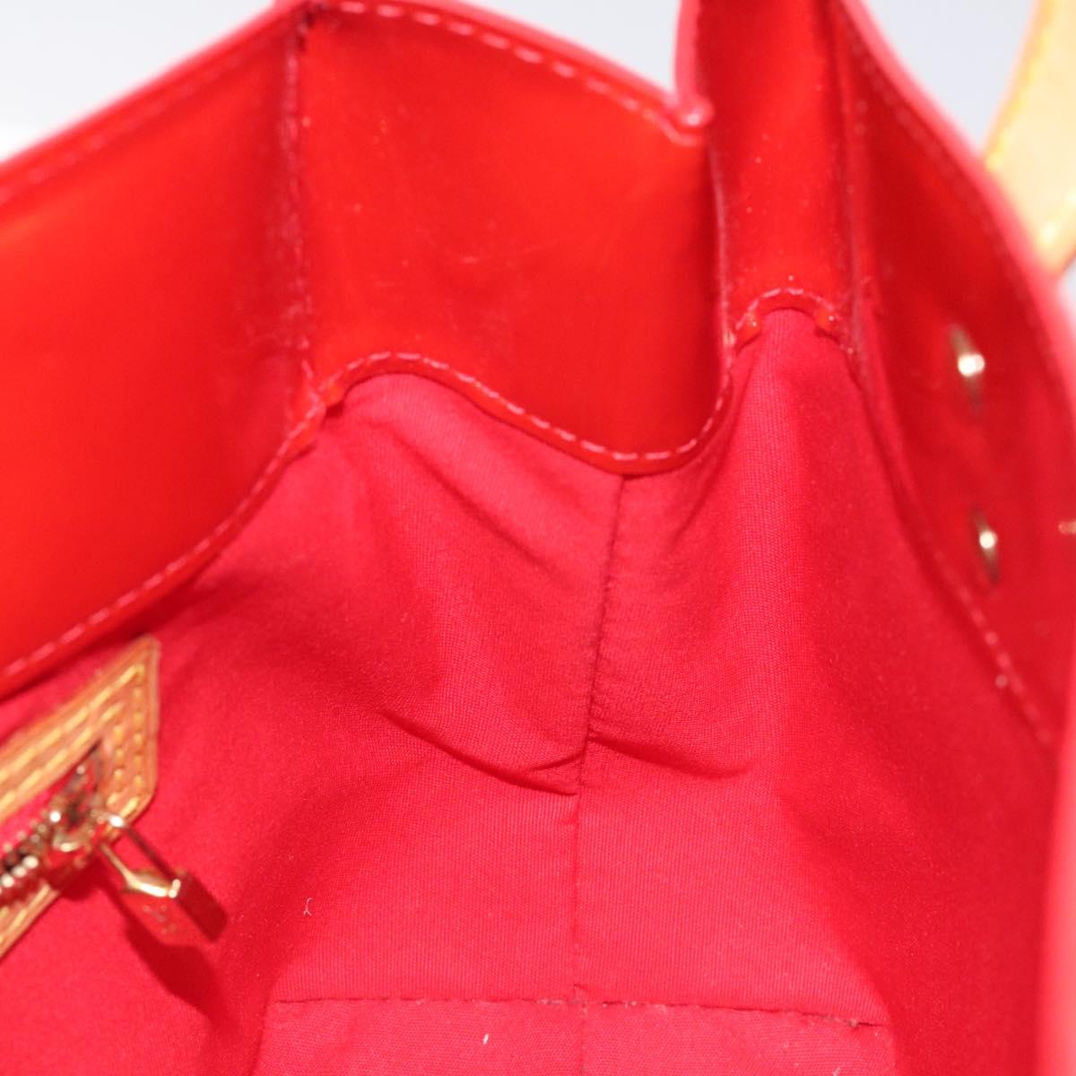 LOUIS VUITTON Monogram Vernis Reade PM Hand Bag Red Rouge M91088 LV Auth ep9401