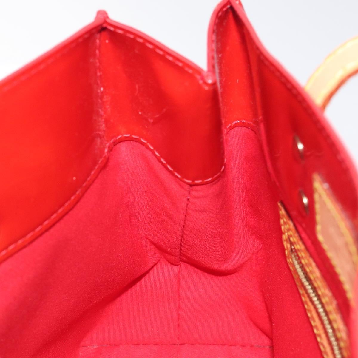 LOUIS VUITTON Monogram Vernis Reade PM Hand Bag Red Rouge M91088 LV Auth ep9401