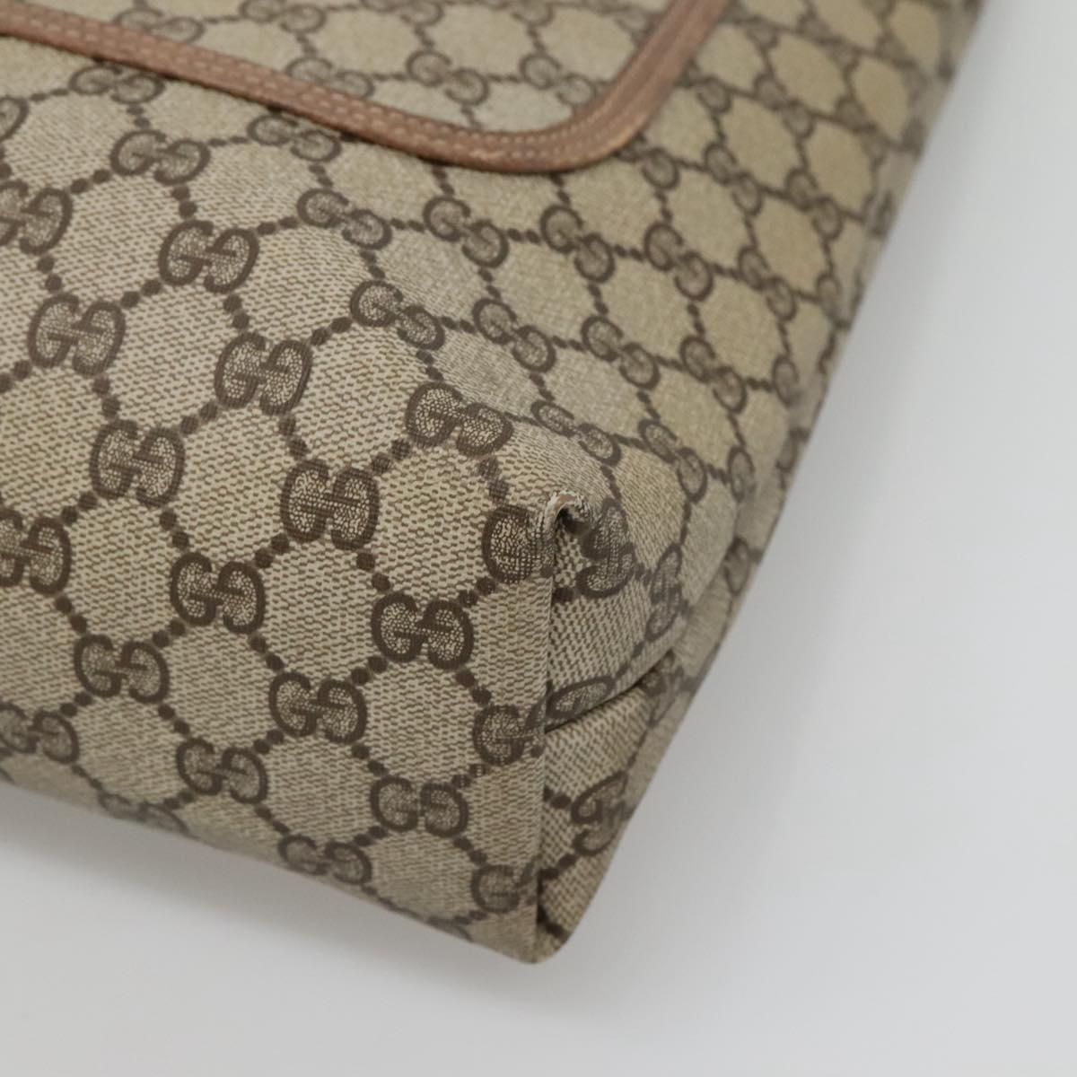 GUCCI GG Supreme Web Sherry Line Tote Bag PVC Beige Gold 39 02 0031 Auth ep9436
