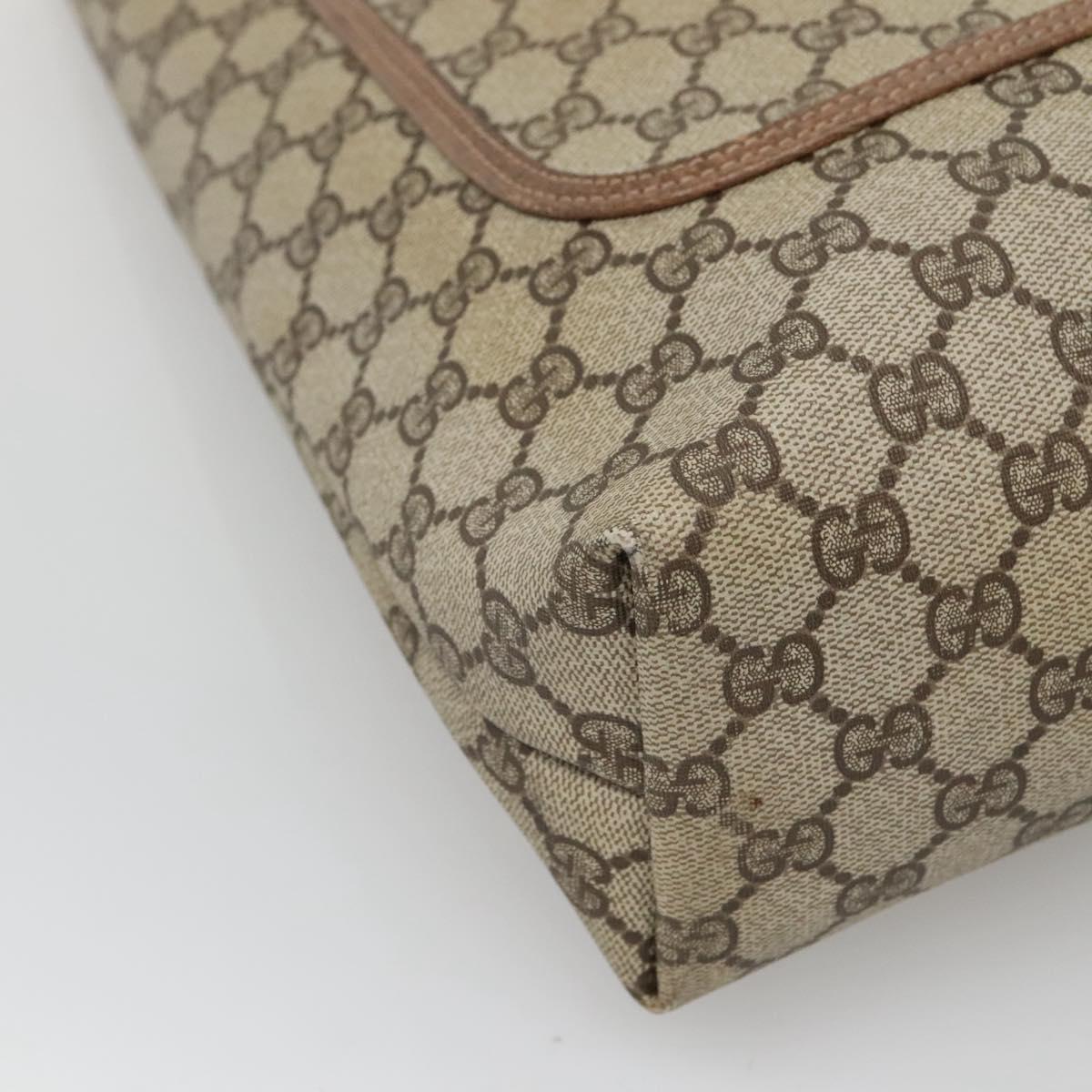 GUCCI GG Supreme Web Sherry Line Tote Bag PVC Beige Gold 39 02 0031 Auth ep9436
