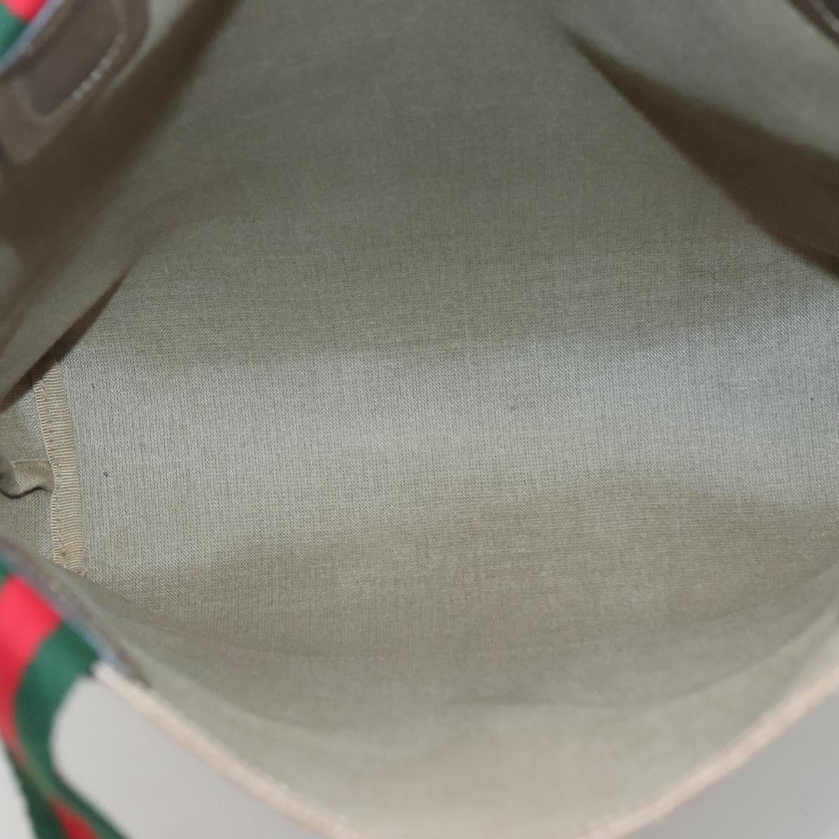 GUCCI GG Supreme Web Sherry Line Tote Bag PVC Beige Gold 39 02 0031 Auth ep9436