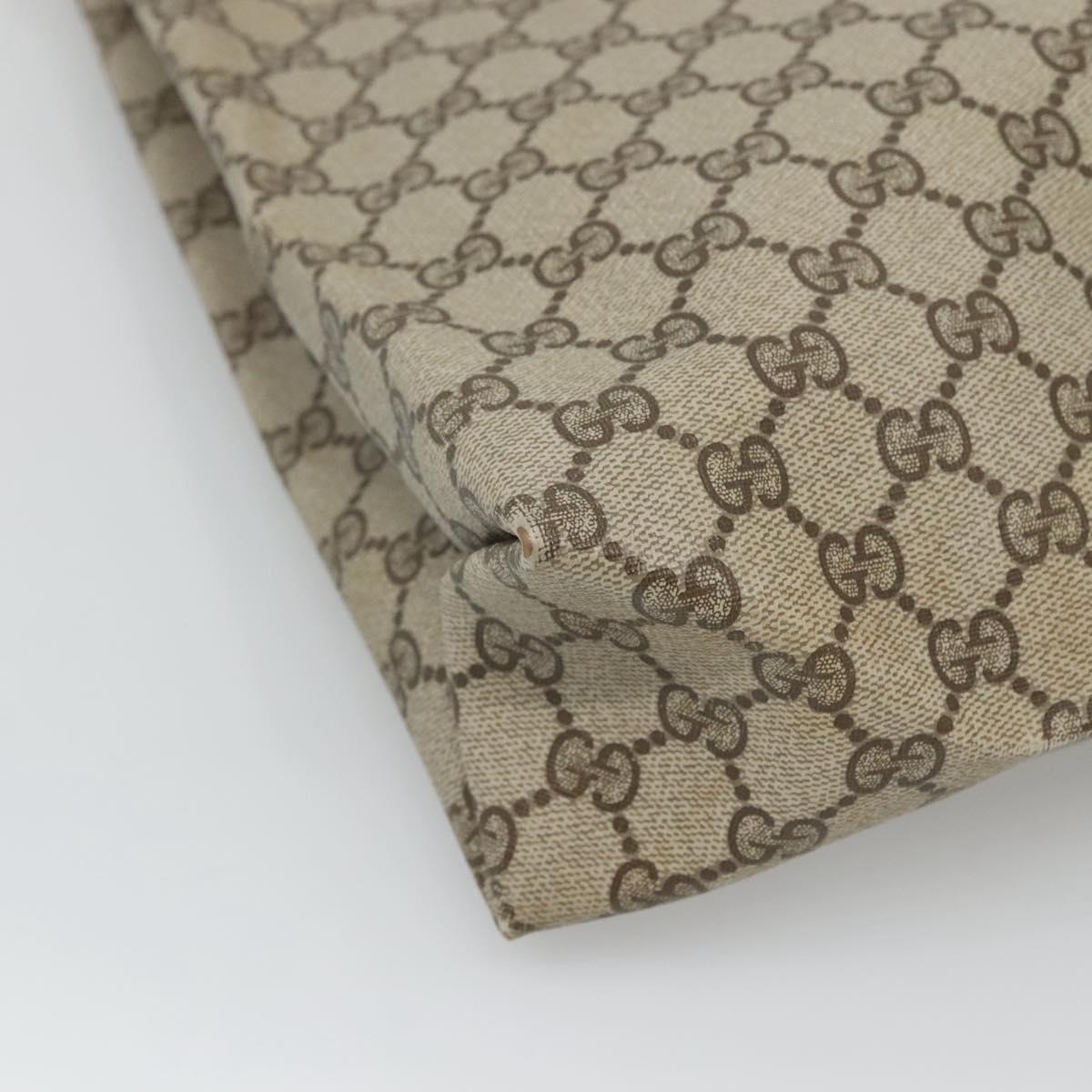 GUCCI GG Supreme Tote Bag PVC Beige Gold 39 02 061 Auth ep9449