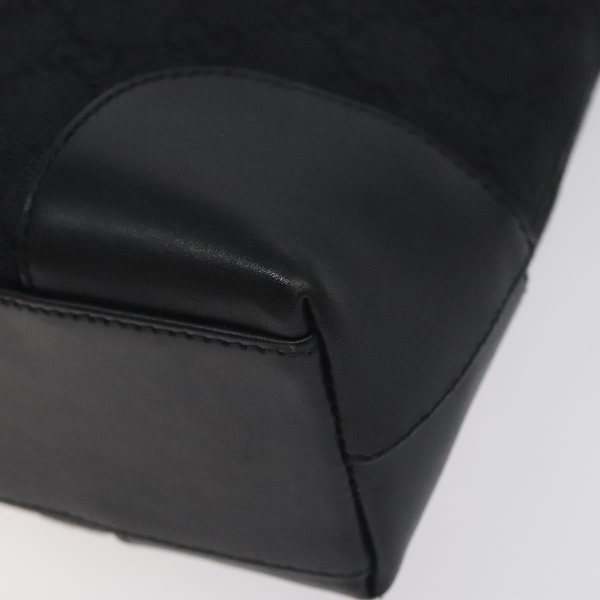 GUCCI GG Canvas Shoulder Bag Black Silver 33900 Auth ep9460V