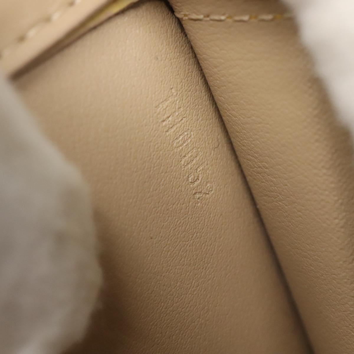 LOUIS VUITTON Monogram Vernis Motto Accessory Pouch Beige M91136 LV Auth ep9462