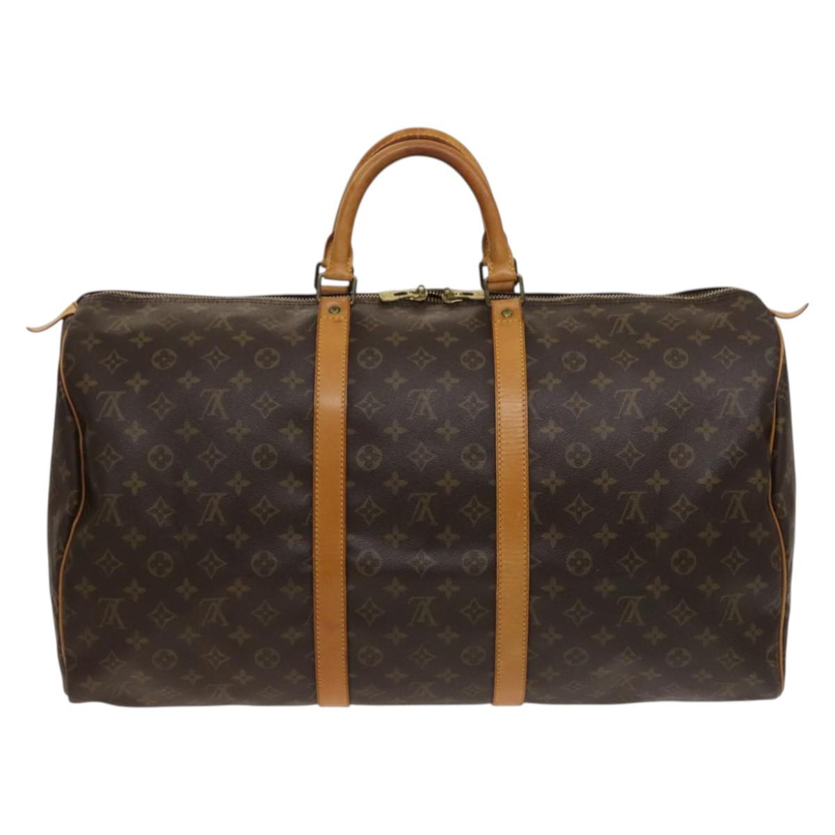 LOUIS VUITTON Monogram Keepall 55 Boston Bag M41424 LV Auth ep9463