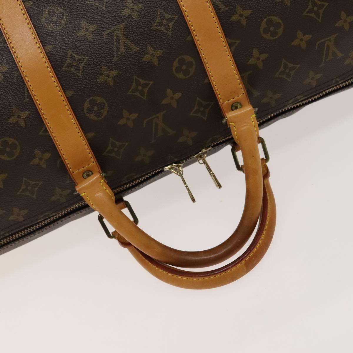LOUIS VUITTON Monogram Keepall 55 Boston Bag M41424 LV Auth ep9463