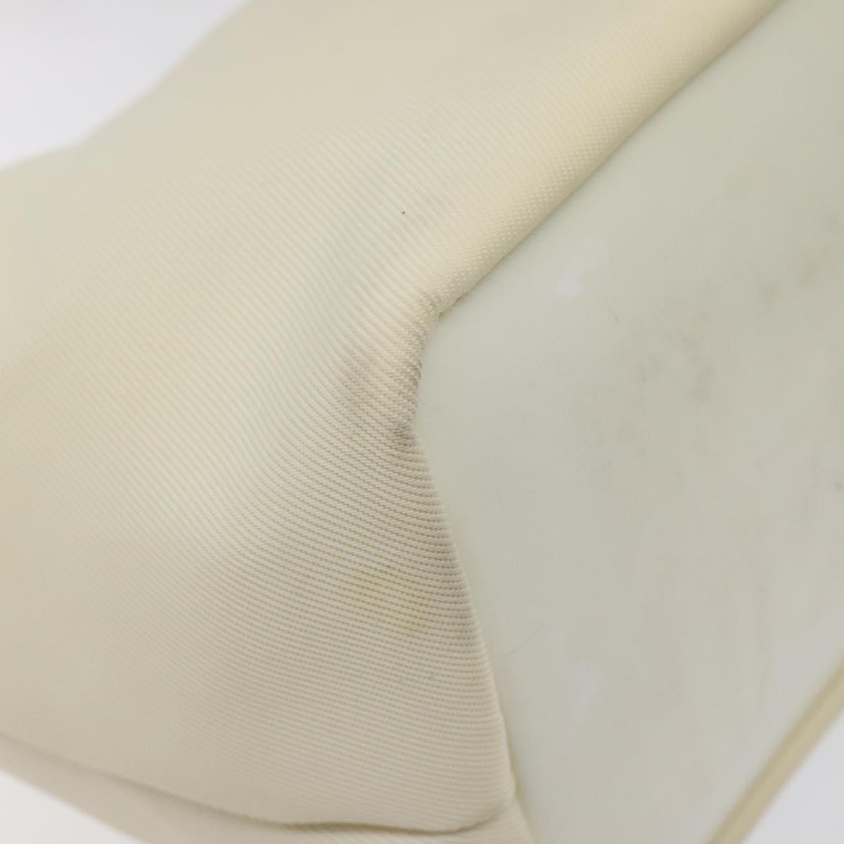 GUCCI Bamboo Hand Bag Nylon White Gold 000 1956 0531 Auth ep9465